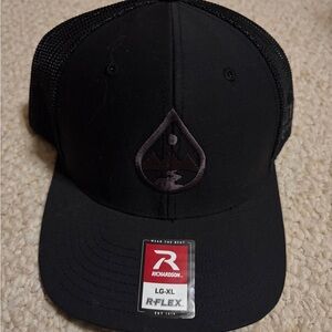 Richardson Black Mesh Trucker Hat